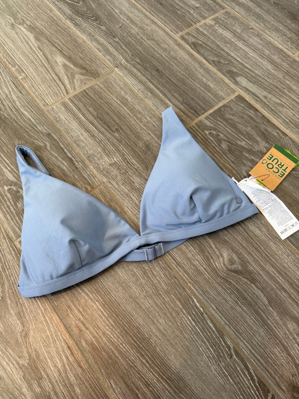 Volcom Light frosty Blue Simply Seamless Halter Bikini Top size Medium 🎉NWT🎉